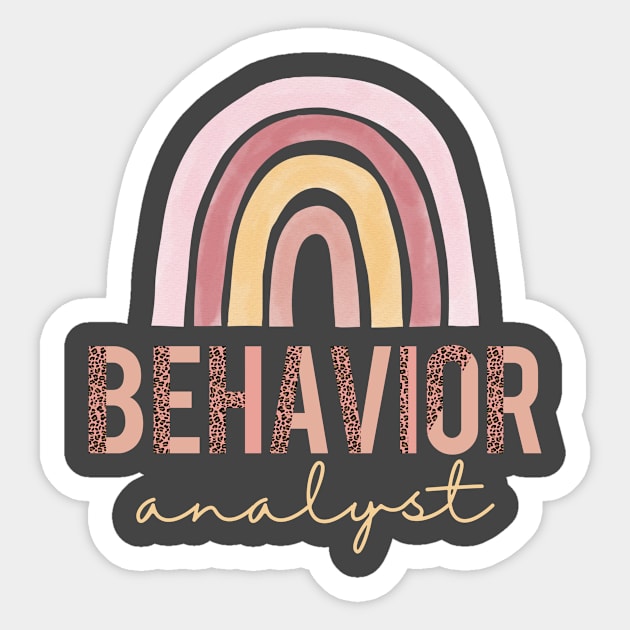 Behavior Analyst apparel or gift for every BA, BCBA or ABA Therapy student. Behavior Analyst appreciation gift Sticker by The Mellow Cats Studio